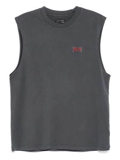 Izzue Logo-embroidered T-shirt In Gray
