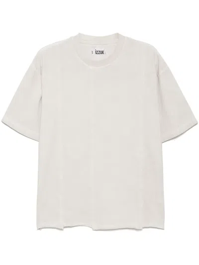 Izzue Logo-embroidered T-shirt In Grey