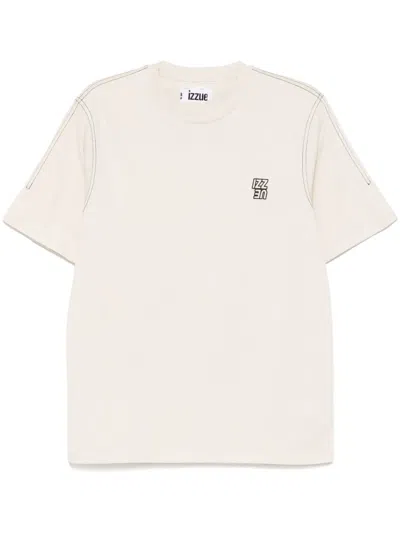 Izzue Logo-embroidered T-shirt In Nude