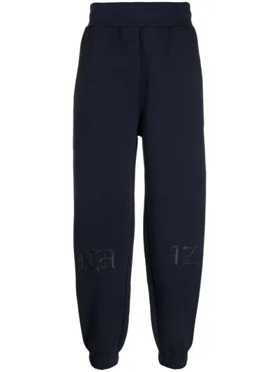 Izzue Logo-embroidered Jersey Track Pants In Blue