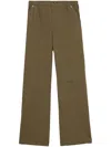 Izzue Logo-embroidered Trousers In 绿色