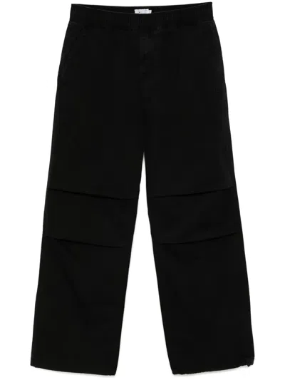 Izzue Logo-embroidered Trousers In Black