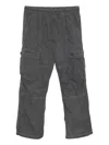 Izzue Logo-embroidered Trousers In Gray