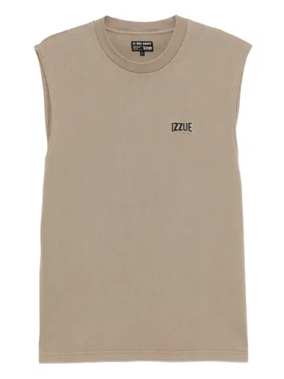 Izzue Logo-embroidered Vest In Neutral