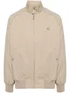 Izzue Logo-embroidery Gabardine Bomber Jacket In Neutrals