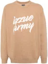 Izzue Logo-intarsia-knitted Jumper In Neutrals