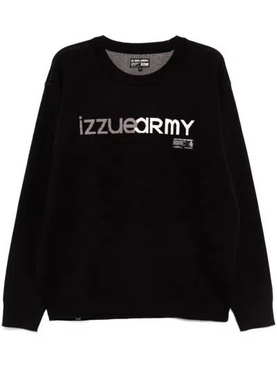 Izzue Logo-jacquard Jumper In 黑色