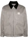 Izzue Logo-patch Bomber Jacket In Grey