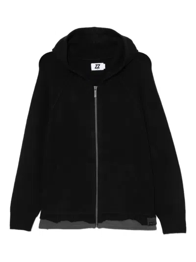 Izzue Logo-patch Cardigan In Black