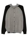 Izzue Logo-patch Cardigan In Gray