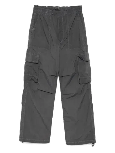 Izzue Logo-patch Cargo Pants In Gray
