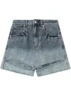 Izzue Logo-patch Cotton Shorts In Blue