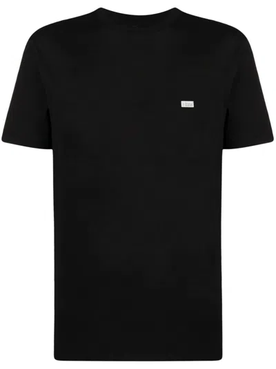 Izzue Logo-patch Cotton T-shirt In Black