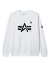 Izzue Logo-patch Crew-neck Sweatshirt In White