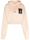 Izzue Cropped-hoodie Mit Logo In Orange