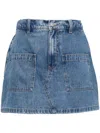 Izzue Logo-patch Denim Shorts In Blue