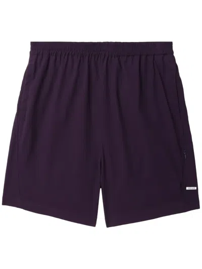Izzue Logo-patch Elaxed-fit Shorts In 紫色