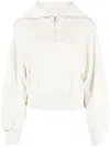 Izzue Logo-patch Half-zip Sweatshirt In Neutrals