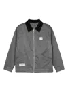 Izzue Logo-patch Jacket In Gray