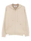 Izzue Logo-patch Knitted Jacket In Neutral