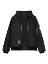 Izzue Logo-patch Padded Jacket In Black