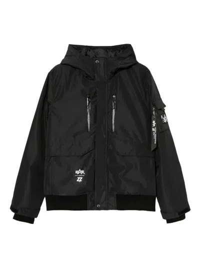 Izzue Logo-patch Padded Jacket In Black