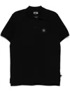 Izzue Logo-patch Polo Shirt In Black