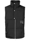 Izzue Logo-patch Quilted Down Gilet In Black