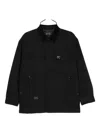 Izzue Logo-patch Shirt Jacket In Black