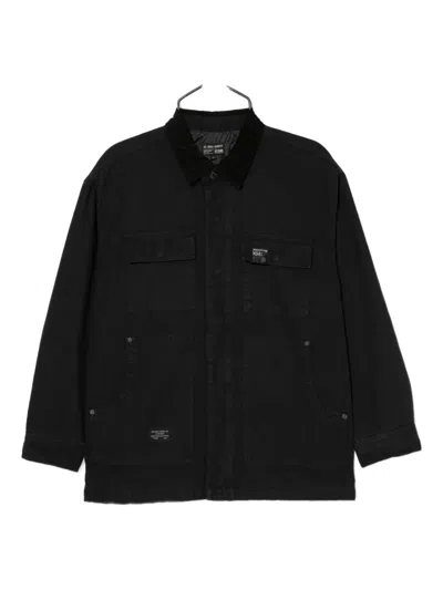Izzue Logo-patch Shirt Jacket In Black