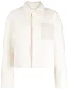 Izzue Logo-patch Shirt Jacket In Neutrals