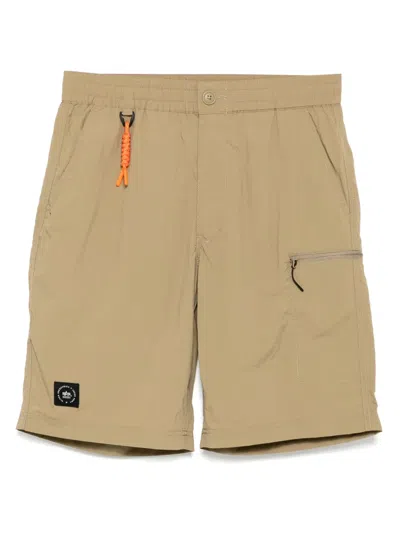 Izzue Logo-patch Shorts In Brown