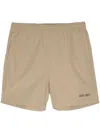 Izzue Logo Patch Shorts In Brown