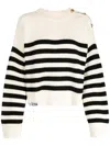 Izzue Logo-patch Striped Jumper In Black