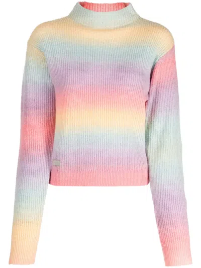 Izzue Logo-patch Striped Jumper In Multicolour