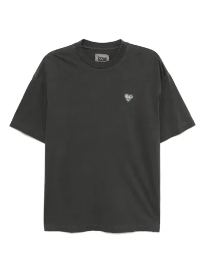 Izzue Logo-patch T-shirt In Gray