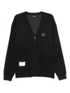 Izzue Logo-patched Cardigan In Black