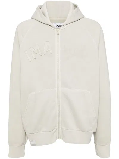 Izzue Logo-patched Hooded Jacket In Grey