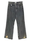 Izzue Logo-patched Jeans In Gray