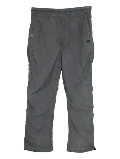 Izzue Logo-patched Trousers In Gray