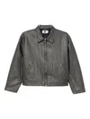 Izzue Logo-plaque Jacket In Gray