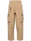 Izzue Logo-print Cargo Trousers In Neutrals