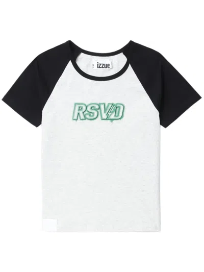 Izzue Logo-print Colourblock T-shirt In White