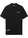Izzue Logo-print Cotton Polo Shirt In Black