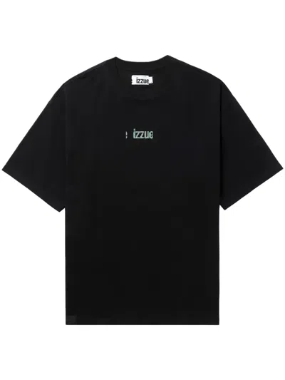 Izzue Logo-print Cotton T-shirt In Black