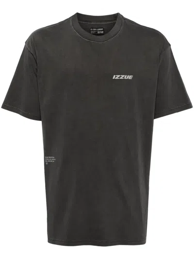 Izzue Logo-print Cotton T-shirt In Grey
