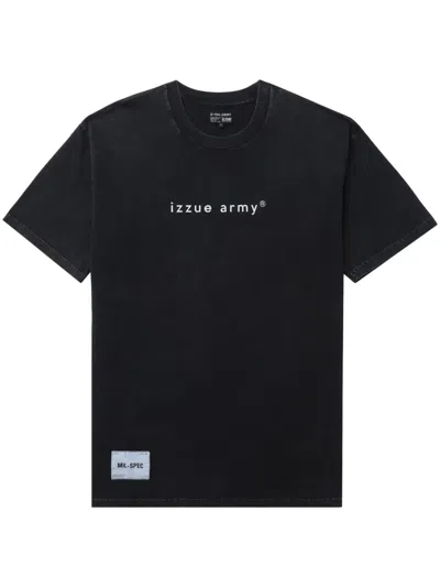 Izzue Logo-print Cotton T-shirt In Schwarz