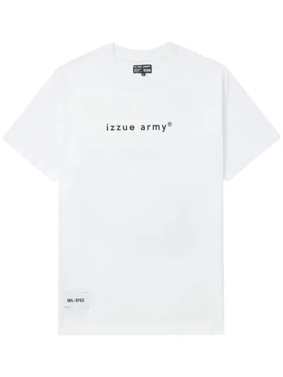 Izzue Logo-print Cotton T-shirt In Weiss