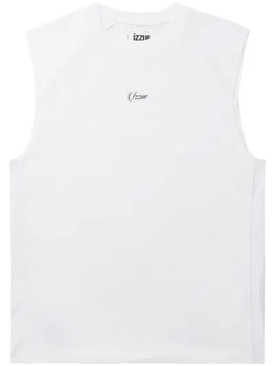 Izzue Logo-print Cotton Vest In White
