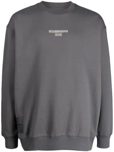 Izzue Logo-print Crew-neck Jumper In Grey